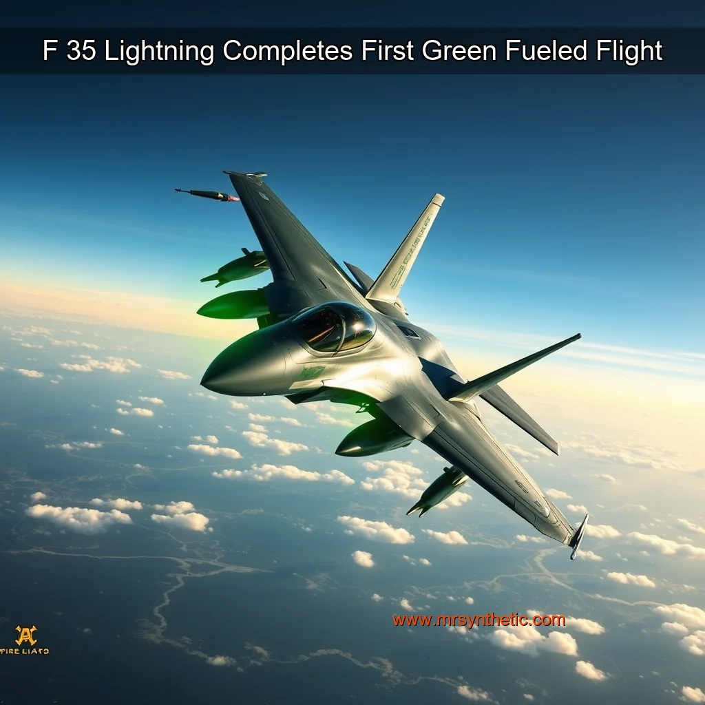 Read more about the article F  35 Lightning Completes First Green  Fueled Flight