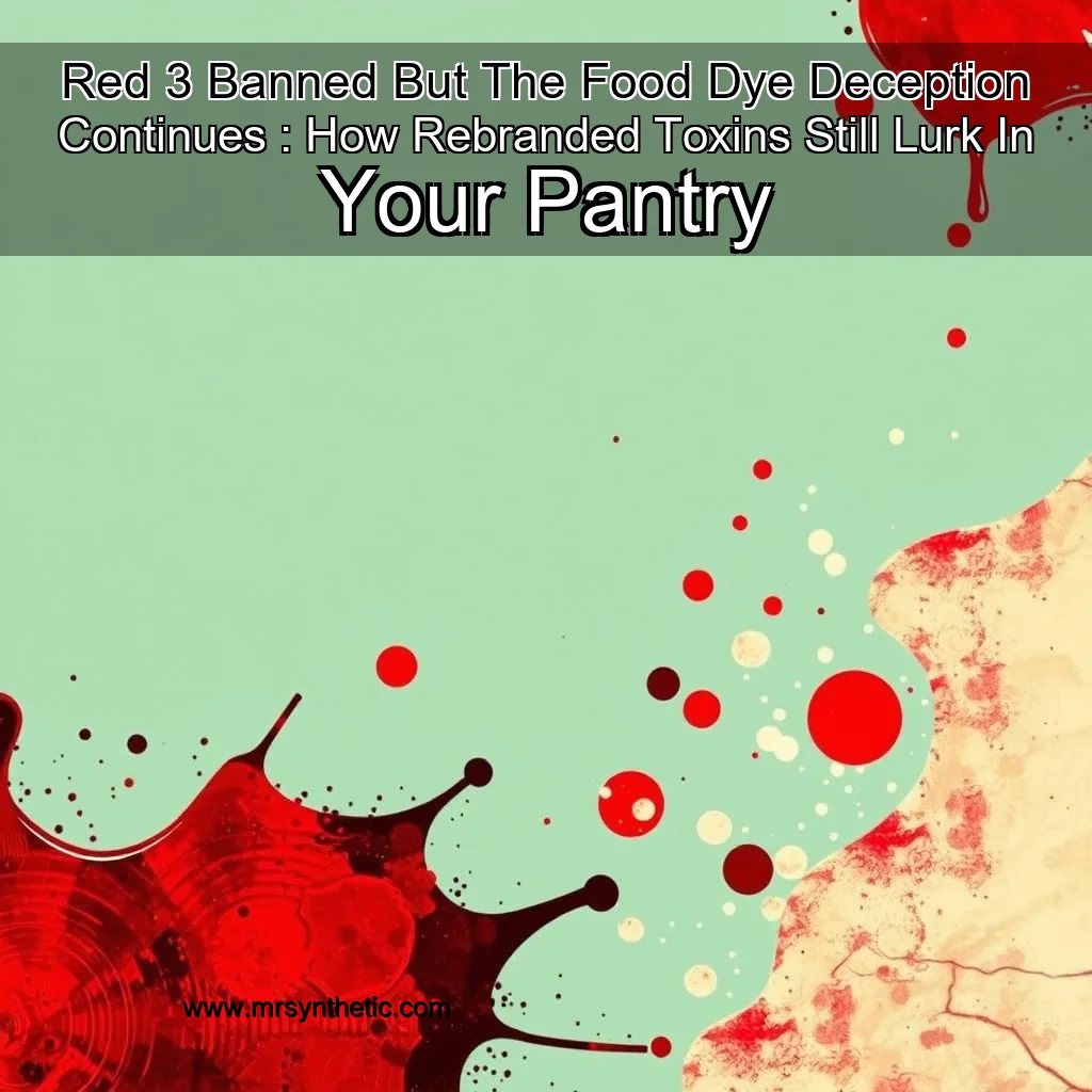Read more about the article Red 3 Banned  But The Food Dye Deception Continues : How Rebranded Toxins Still Lurk In Your Pantry