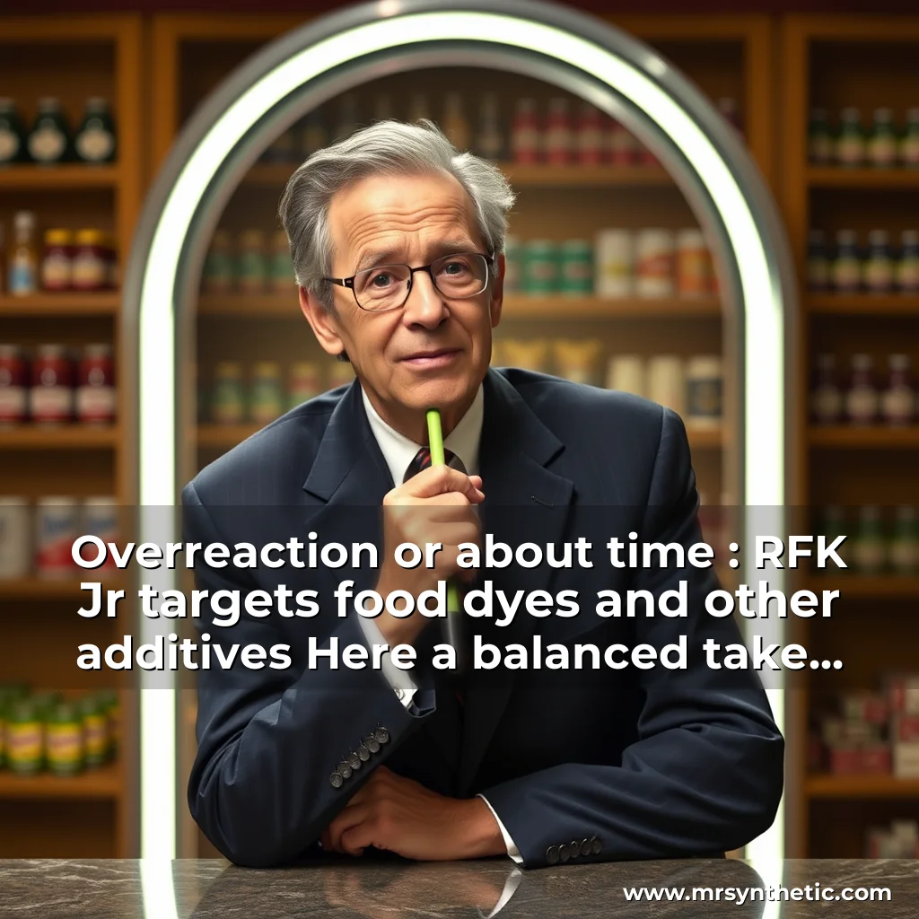 Read more about the article Overreaction or about time : RFK  Jr  targets food dyes and other additives  Here a balanced take on their aesthetics and safety
